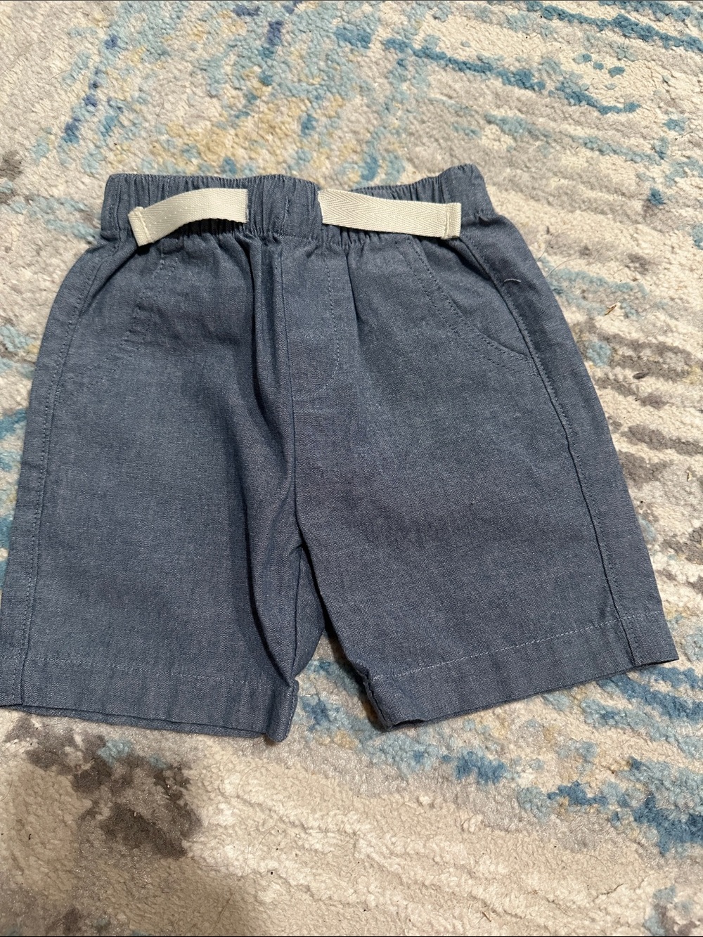 Nautica Toddler Elastic Waist Chambray Shorts — Light Blue